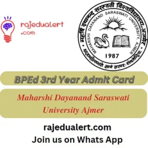 MDSU BPEd 3rd Year Admit Card