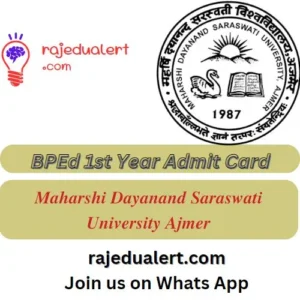 MDSU BPEd 1st Year Admit Card