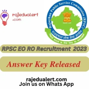 RPSC EO RO Answer Key 2023