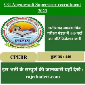 CG Anganwadi Supervisor recruitment 2023