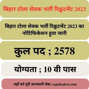 Tola Sevak Bharti 2023